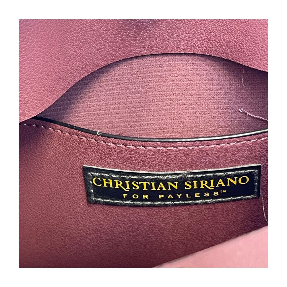 Christian Siriano for Payless Womens Handbag Pink Faux Leather Snap Shoulder Bag - Picture 10 of 11
